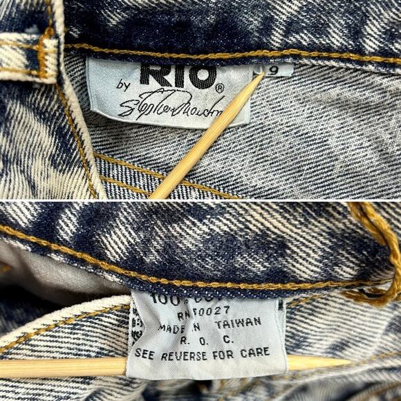 Vintage 80’s Rio By Stephen Mardon Acid Wash High Rise Tapered Mom Jeans 9 - Picture 5 of 7